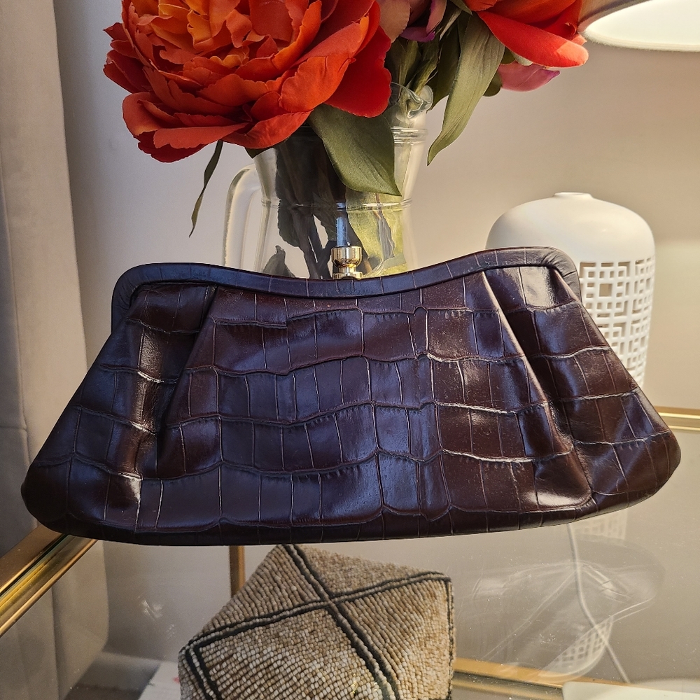 Faux Croc clutch